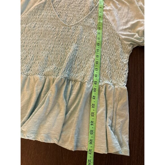 Torrid Peplum Smocked Top In Mint Green Short Sleeves Size 3 - Picture 7 of 7